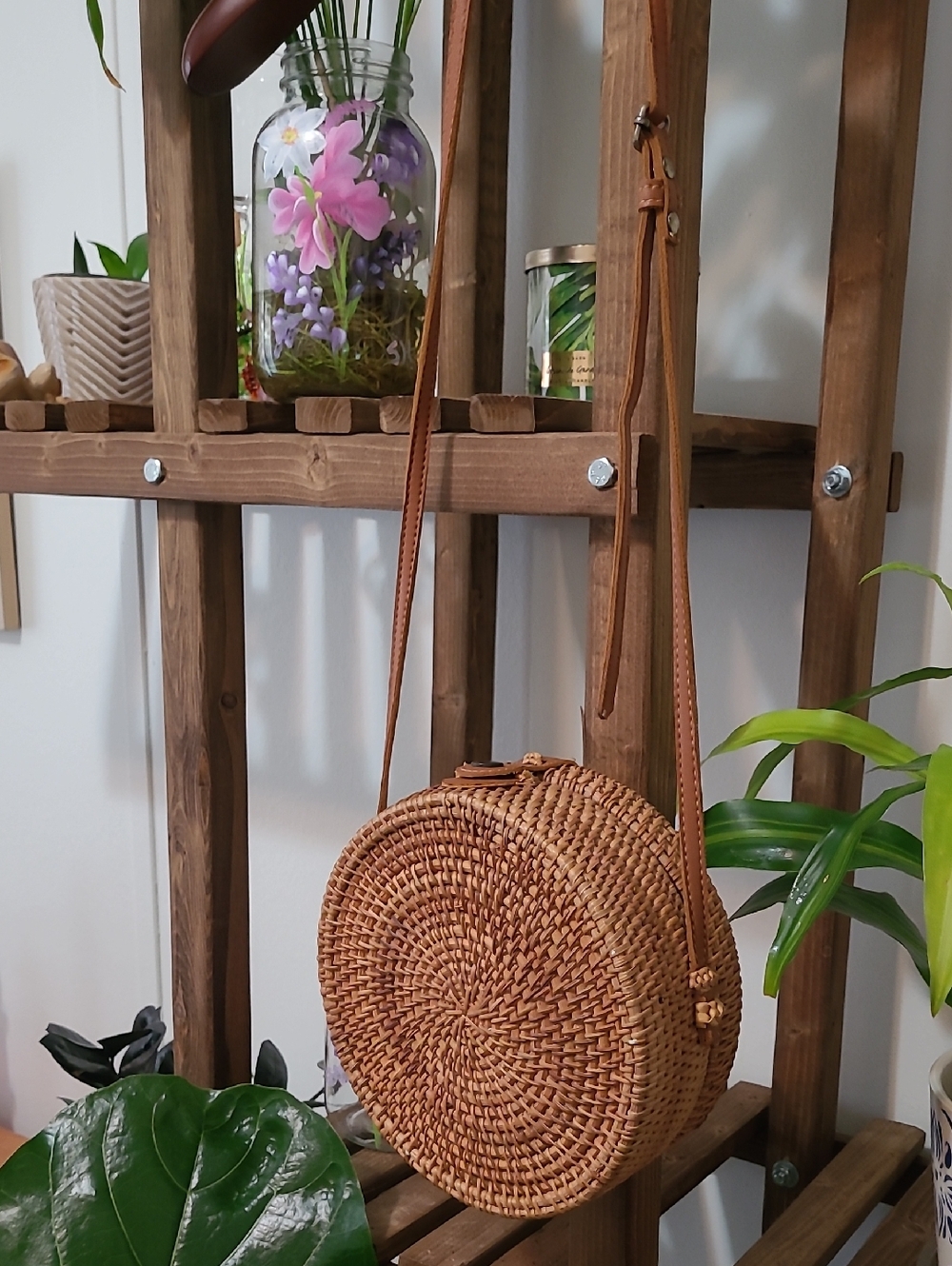 Rattan Woven Drum Bag - Picture 7 of 7